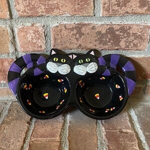 Ganz Halloween Candy Corn Black Cats Candy Dish